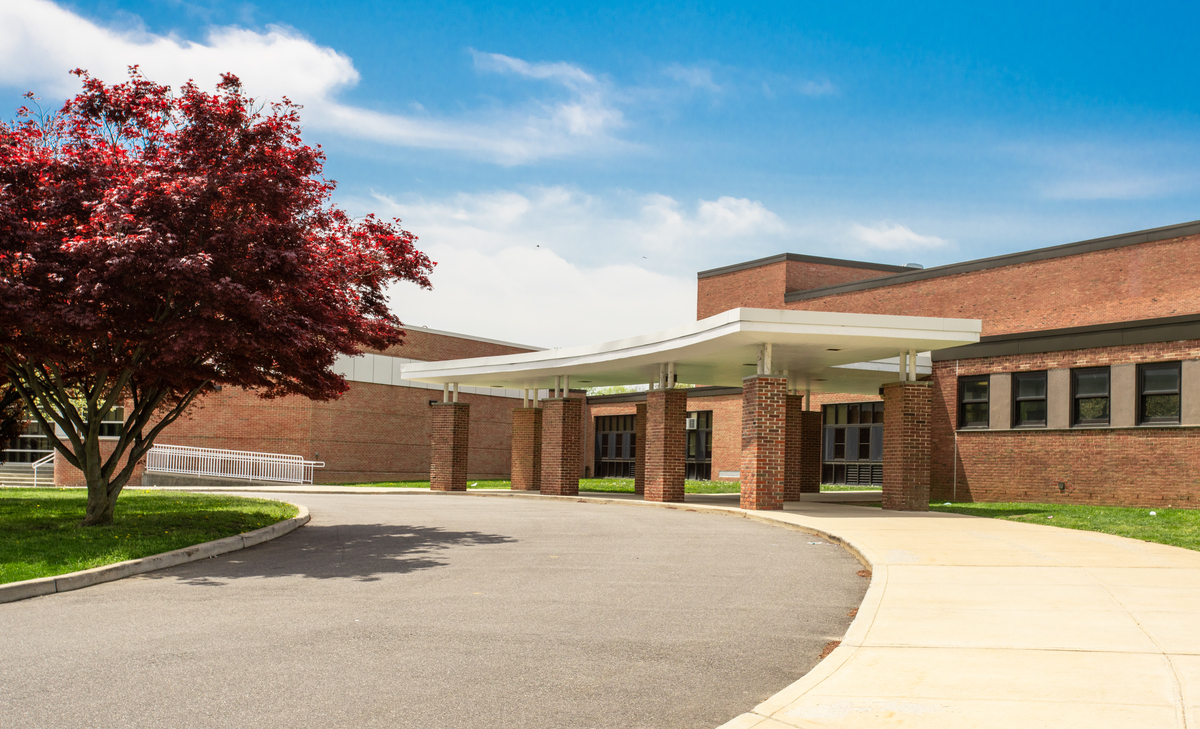 exterior of a school building